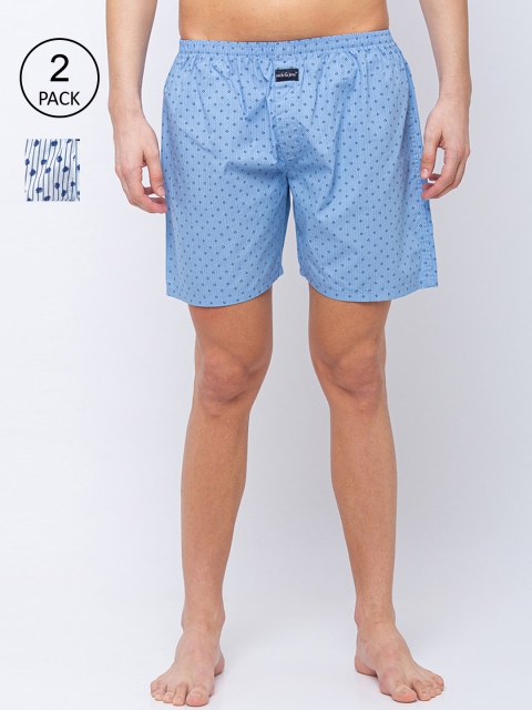 Nick&Jess Men Pack Of 2 Printed Boxers MNSBXR013AD, Multi