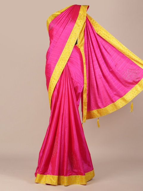 Pothys Pink Solid Saree
