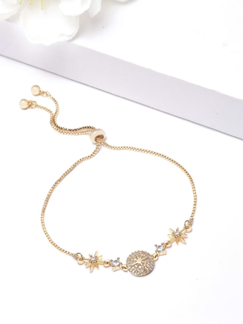 AVANT-GARDE PARIS Gold-Plated White Crystal-Studded Bracelet