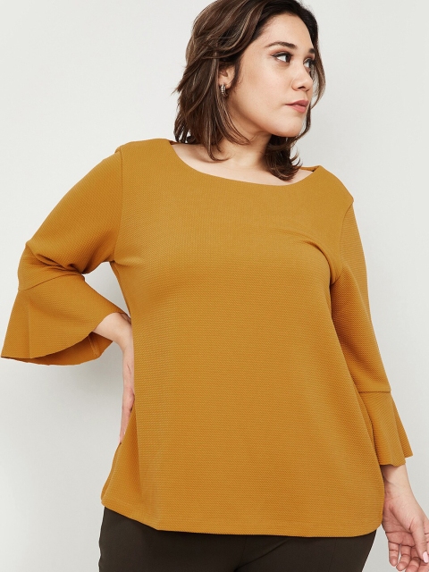 nexus Women Yellow Solid Top