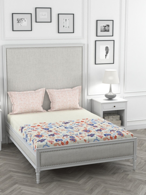 Portico New York White & Blue Floral 144 TC 100% Cotton Double XL Bedsheet with 2 Pillow Covers
Portico New York White & Blue Floral 144 TC 100% Cotton Double XL Bedsheet with 2 Pillow Covers