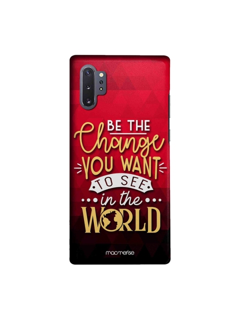 macmerise Red & Brown Be The Change Samsung Galaxy Note 10 Plus Back Case