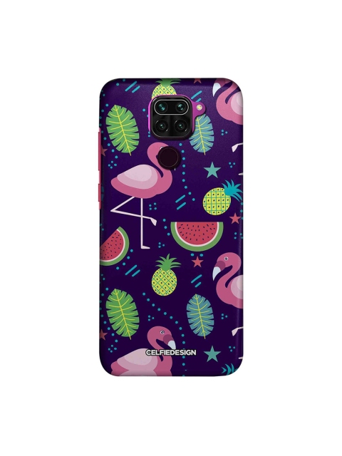macmerise Purple & Pink Flamingo Xiaomi Redmi Note 9 Back Cover