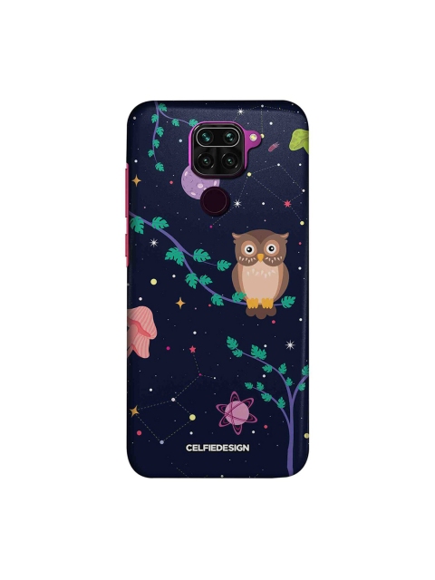 macmerise Blue & Green Space Owl Xiaomi Redmi Note 9 Back Cover