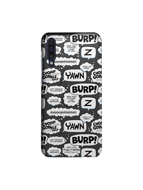 macmerise Grey & White Moods of Garfield Grey Samsung Galaxy A50s Back Cover