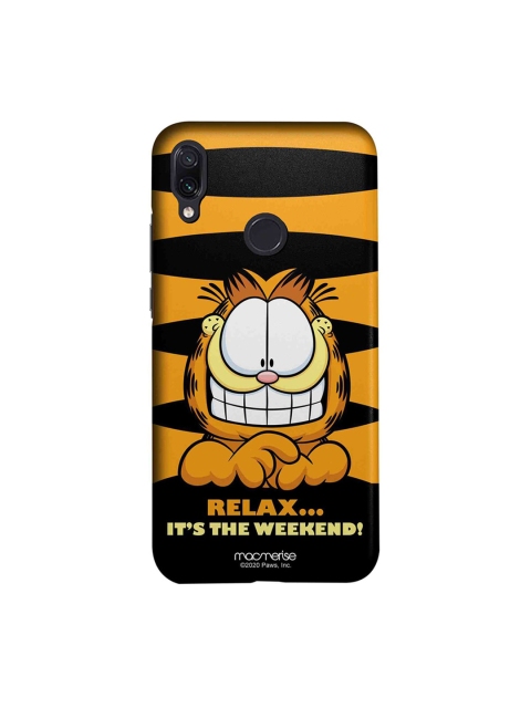 macmerise Yellow & Black Weekend Garfield Xiaomi Redmi Note 7 Back Cover