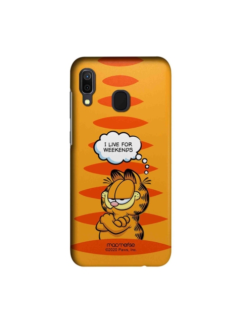 macmerise Brown & Orange Living For Weekends Samsung Galaxy A30 Back Case