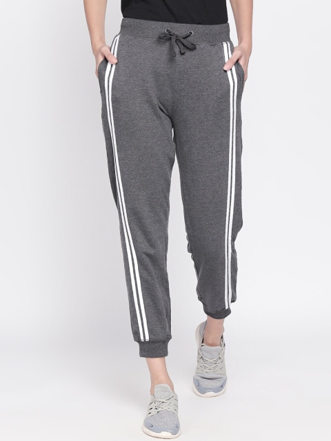 Ajile by Pantaloons Women Charcoal Grey Regular Fit Solid Joggers