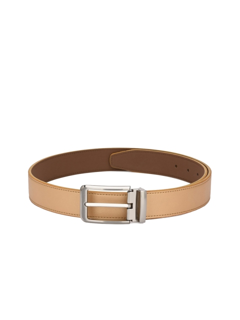 Calvadoss Men Peach-Coloured Solid Sustainable Belt