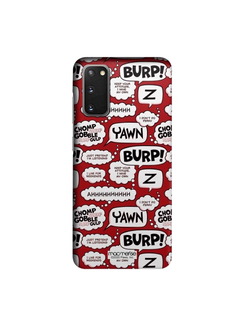 macmerise Red & Grey Moods Of Garfield Samsung Galaxy S20 Back Case