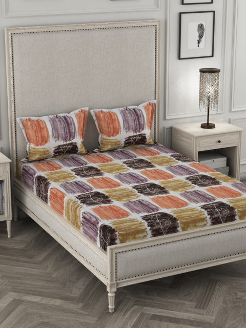 STELLAR HOME Multicoloured Abstract Double Queen Bedsheet With 2 Pillow Covers, Multi
STELLAR HOME Multicoloured Abstract Double Queen Bedsheet With 2 Pillow Covers, Multi