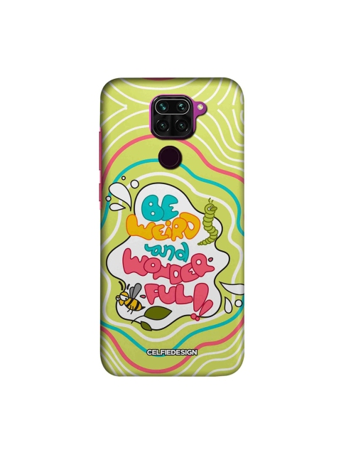 macmerise Green & Pink Be Weird And Wonderful Redmi Note 9 Back Case