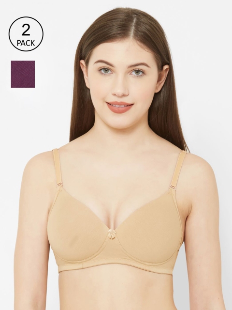Juliet Women Pack Of 2 Burgundy & Nude Solid Non-Wired Non-Padded Everyday Bras 1059
Juliet Women Pack Of 2 Burgundy & Nude Solid Non-Wired Non-Padded Everyday Bras 1059
