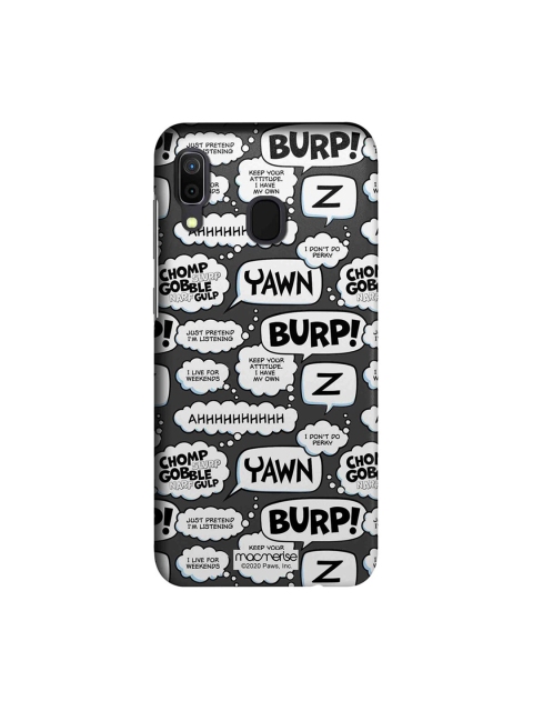 macmerise Grey & White Moods Of Garfield Samsung Galaxy A30 Back Case