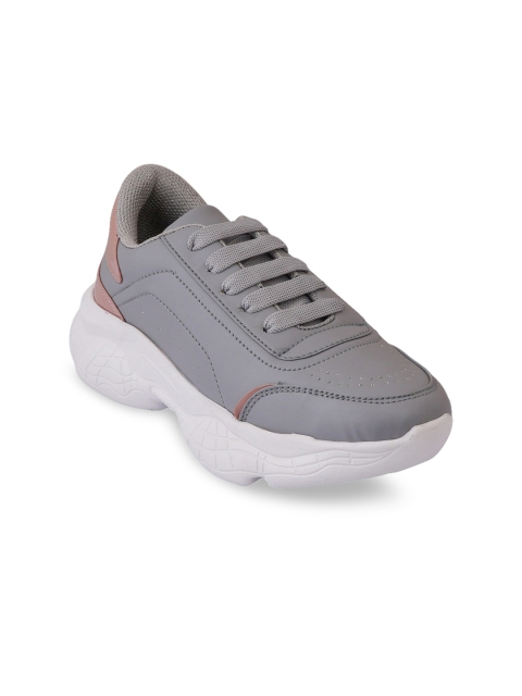 SCENTRA Women Grey PU Running Shoes