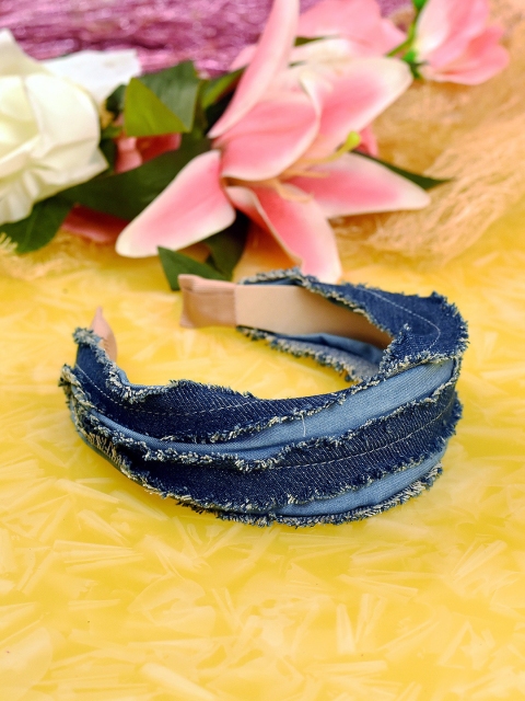 YoungWildFree Navy Blue Denim Hairband