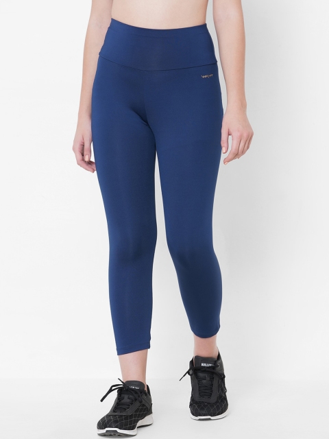 Sweet Dreams Women Navy-Blue Solid Workout Tights