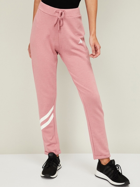 Kappa Women Pink Solid Track Pants