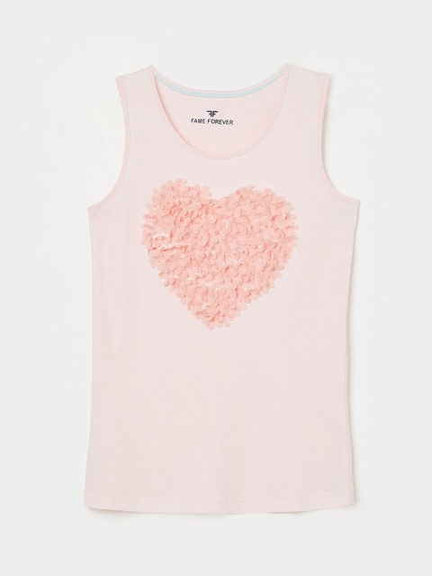 Fame Forever by Lifestyle Girls Pink Solid Top