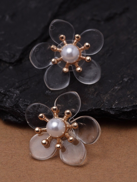 Ferosh Gold-Toned Contemporary Studs