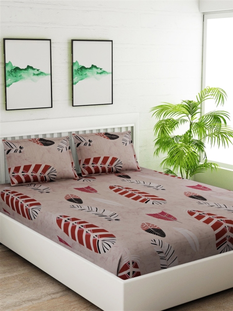 Salona Bichona Brown & Maroon Abstract 180 TC Cotton 1 King Bedsheet with 2 Pillow Covers
Salona Bichona Brown & Maroon Abstract 180 TC Cotton 1 King Bedsheet with 2 Pillow Covers