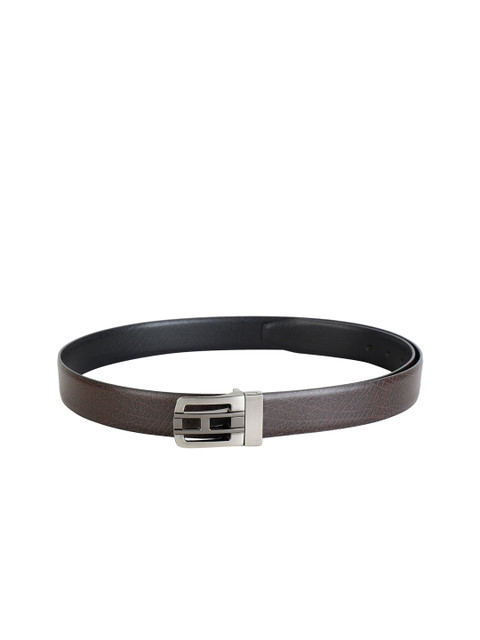 ZEVORA Men Brown & Black Textured Reversible Belt
ZEVORA Men Brown & Black Textured Reversible Belt