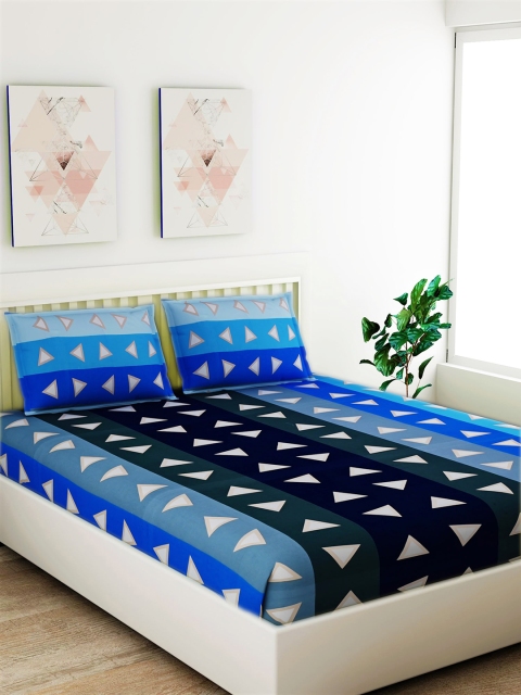 Salona Bichona Blue & Black Geometric 180 TC Cotton 1 King Bedsheet with 2 Pillow Covers
Salona Bichona Blue & Black Geometric 180 TC Cotton 1 King Bedsheet with 2 Pillow Covers