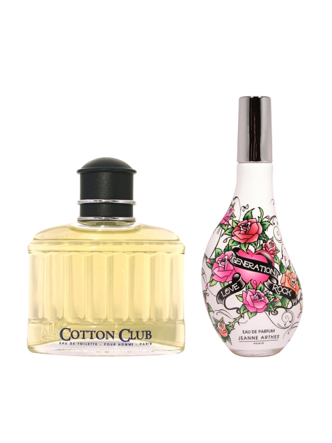 Jeanne Arthes Unisex Cotton Club & Love Generation Rock Eau De Parfum - Pack of 2, Transparent
Jeanne Arthes Unisex Cotton Club & Love Generation Rock Eau De Parfum - Pack of 2, Transparent