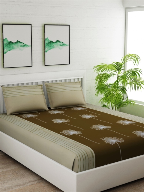 Salona Bichona Olive Green & Beige Floral 180 TC Cotton 1 Queen Bedsheet with 2 Pillow Covers
Salona Bichona Olive Green & Beige Floral 180 TC Cotton 1 Queen Bedsheet with 2 Pillow Covers