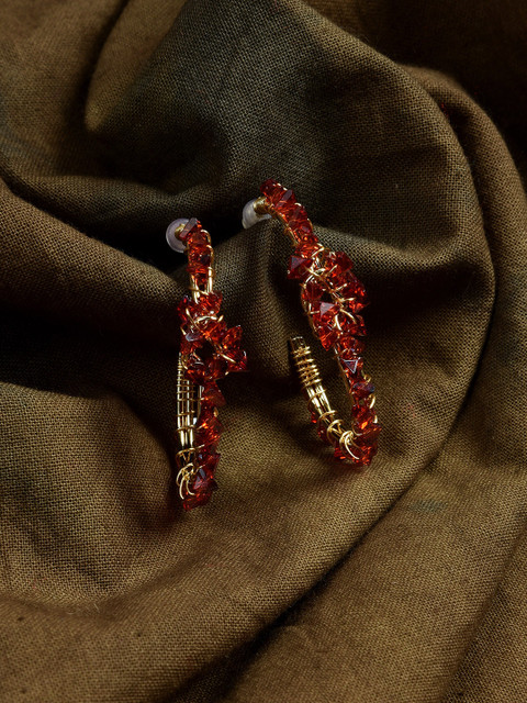 MIDASKART Red Contemporary Drop Earrings
MIDASKART Red Contemporary Drop Earrings