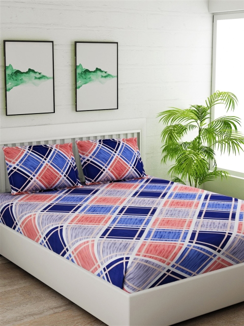 Salona Bichona Blue & Purple Geometric 180 TC Cotton 1 Queen Bedsheet with 2 Pillow Covers
Salona Bichona Blue & Purple Geometric 180 TC Cotton 1 Queen Bedsheet with 2 Pillow Covers