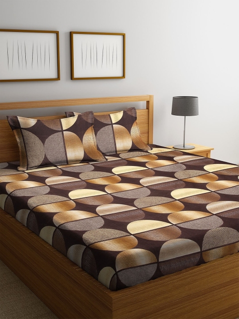 KLOTTHE Brown & Beige Geometric 210 TC Polycotton 1 King Bedsheet with 2 Pillow Covers
KLOTTHE Brown & Beige Geometric 210 TC Polycotton 1 King Bedsheet with 2 Pillow Covers