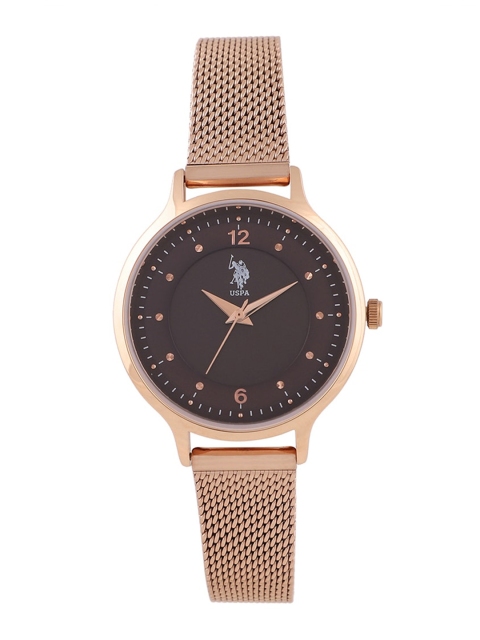 U.S. Polo Assn. Women Rose Gold Analogue Watch USWAT0046