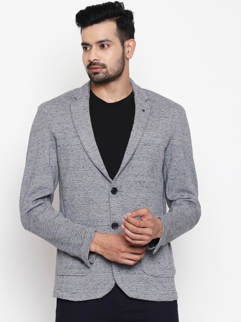 People Men Grey Melange Tailored Jacket