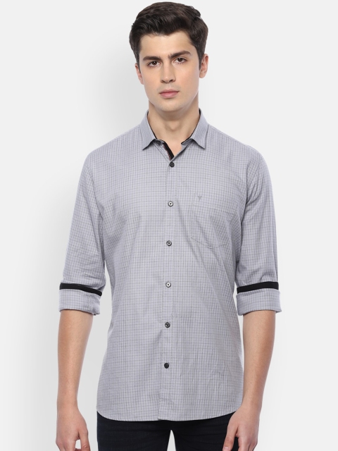 Van Heusen Sport Men Grey Slim Fit Printed Casual Shirt