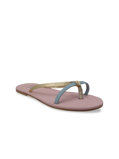 POSTCARD Women Pink Colourblocked One Toe Flats