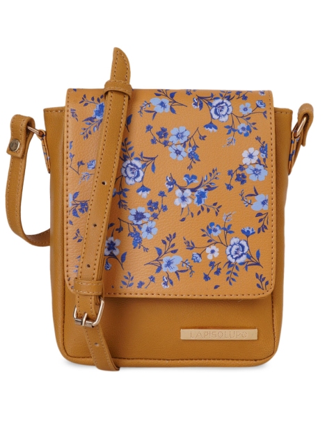 Lapis O Lupo Mustard Printed Sling Bag