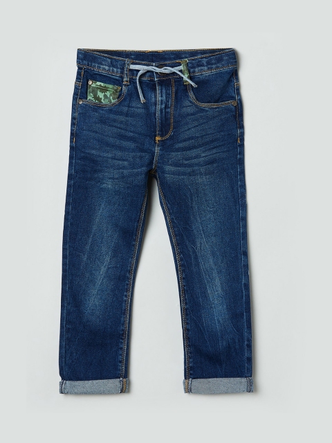 max Boys Blue Regular Fit Mid-Rise Clean Look Jeans