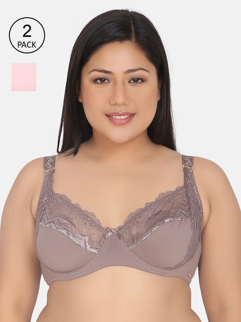 Curvy Love Plus Size Brown Pink Lace Underwired Non Padded Plunge Bra CL-17 BROWN PINK-C20
Curvy Love Plus Size Brown Pink Lace Underwired Non Padded Plunge Bra CL-17 BROWN PINK-C20