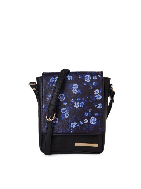 Lapis O Lupo Black Printed Sling Bag