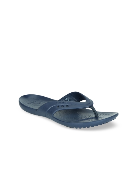 Crocs Women Navy Blue Solid Thong Flip-Flops