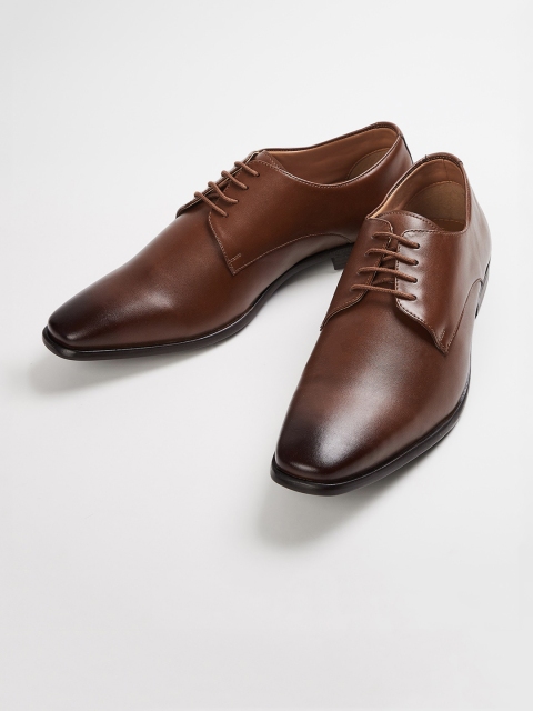 CODE by Lifestyle Men Tan Brown Solid Formal Derbys