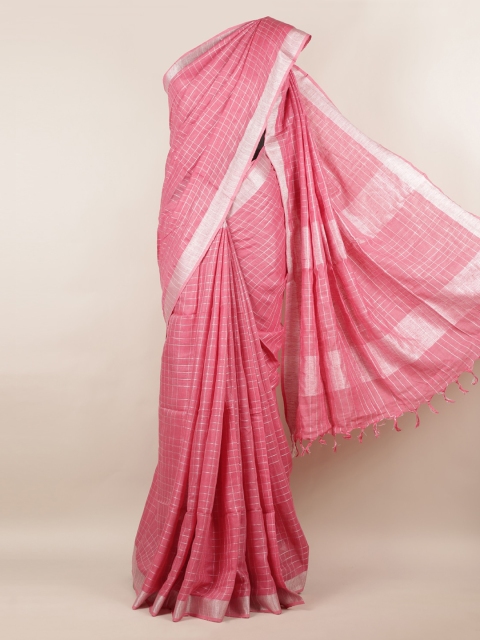 Pothys Pink Woven Design Saree