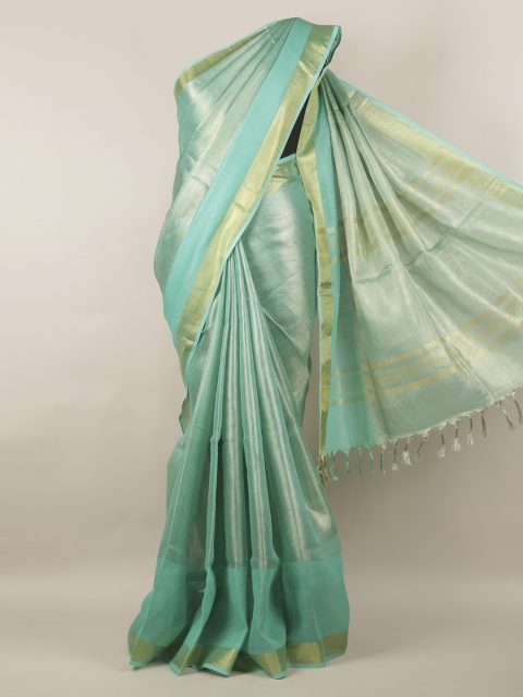 Pothys Green Solid Saree