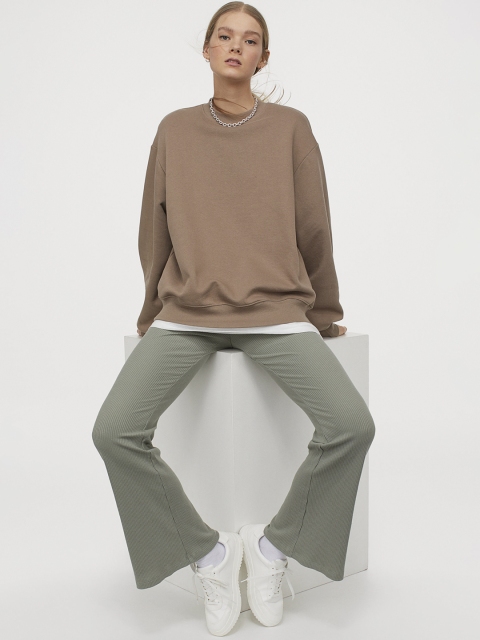 H&M Women Green Flared Leggings