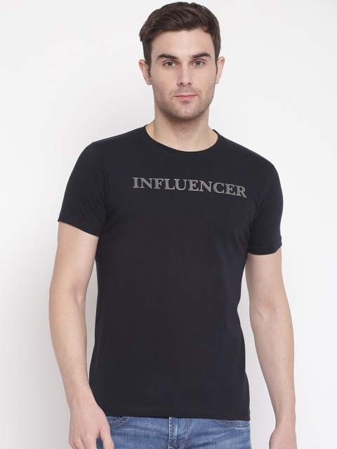 Pepe Jeans Men Black Printed Round Neck T-shirt