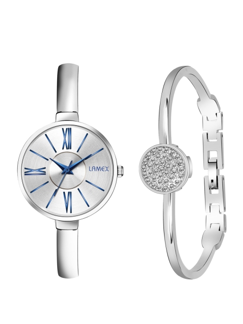 LAMEX Women Silver-Toned Analogue Watch With Bracelet 14504-COSTADLX-SS
