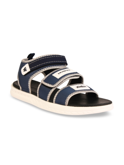Vento Men Navy Blue & Black Sports Sandals