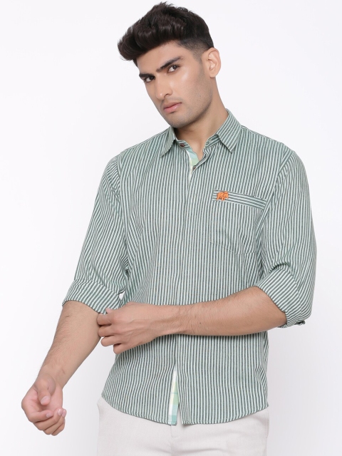 Tistabene Men Green Regular Fit Printed Casual Shirt