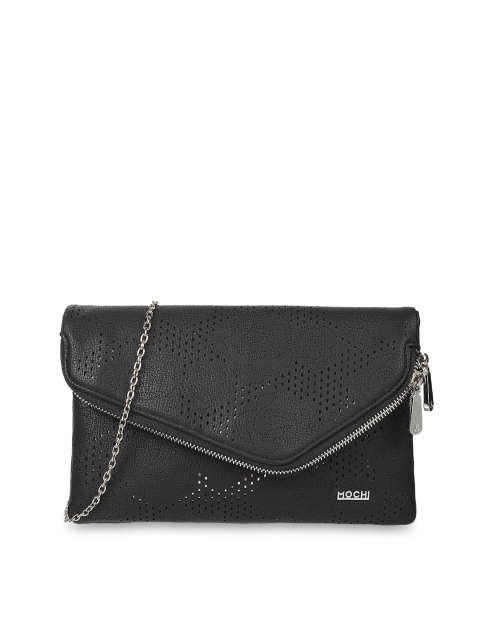 Mochi Black Textured Sling Bag